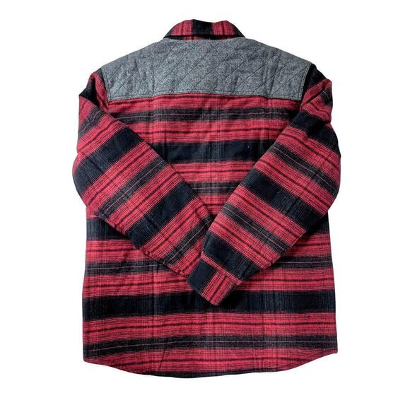 CQR Cotton Tactical Shirt-jack Red/Blk/Gry Plaid Snap Down Sz L NWOT - Picture 5 of 7